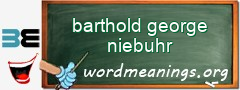 WordMeaning blackboard for barthold george niebuhr